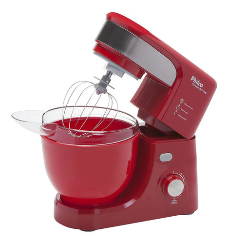 Batedeira Planetária Philco Turbo Vermelha 127v - Php500v