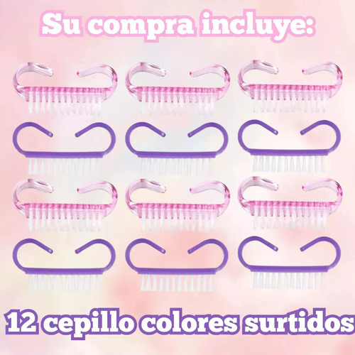 12pzs Mini Cepillos Uñas Limpieza Manicure Higiene Verduras