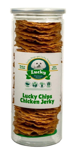 Lucky Premium Trata Pollo Suerte Chips Perro Golosinas  98%