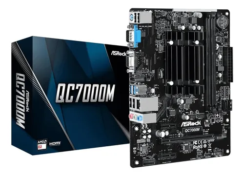 Asrock Qc7000m Amd Quad Integrado Hdmi Vga Com Usb3.2 Sata3