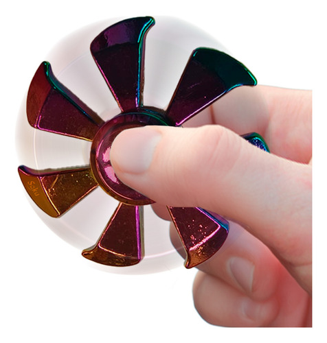 Fidget Spinner Estrella Tornasol Metal 100% Calidad Grande Color 5