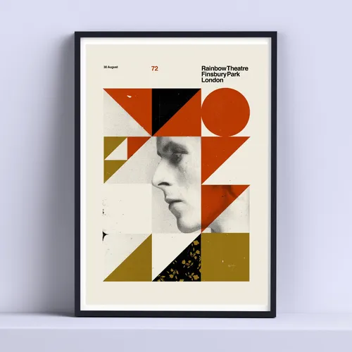 comprar Cuadro Enmarcado David Bowie Rainbow Theatre 30x40cm Listo 