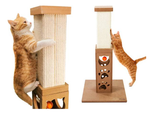 Tubo Torre Rascador Plus Distinguido 80 Cm De Alto Para Gato