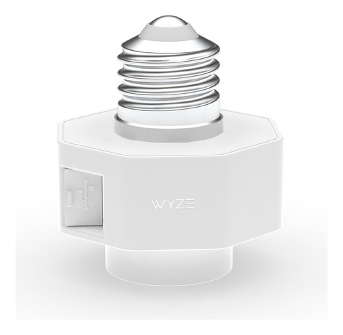 Adaptador De Corriente Wyze Lamp Socket Para Wyze Cam V3 Color Blanco