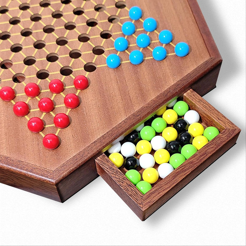 Juego De Damas Chinas De Madera De 17 Pulgadas Mejorado Con