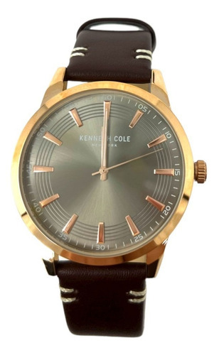 Kenneth Cole New York - Reloj Análogo Kcwga2171001 Hombre Color de la correa Marrón