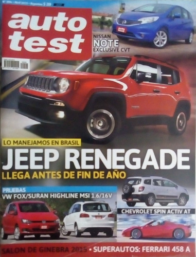 Auto Test 294 Jeep Renegade,chevrolet Spin Activ At