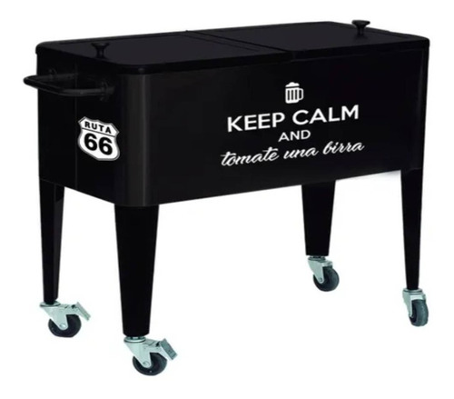 Conservadora Heladora Keep Calm 80l Negra Lusqtoff