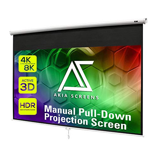 Pantalla De Proyeccion Retractil Manual 110 16:9 8k4k Hd 3d