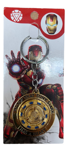 Llavero Metal Reactor Iron Man Marvel Mundogeek