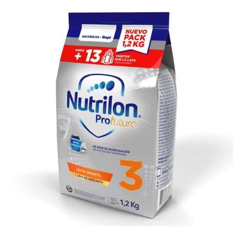 Imagen 3 de 6 de Leche Nutrilon 3 Polvo 6 Pouch De 1.2 Kg C/u Nutricia Bago