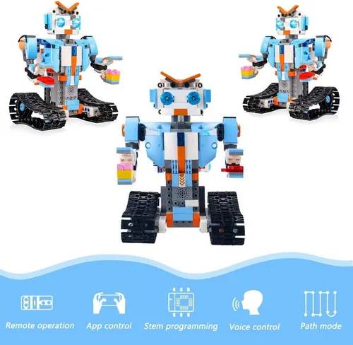 Stem Ing Block Toy Rc Robot Para Niños, App Controlle...