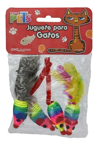 Juguete Raton Para Gato 4 Pzas Fancy Pets