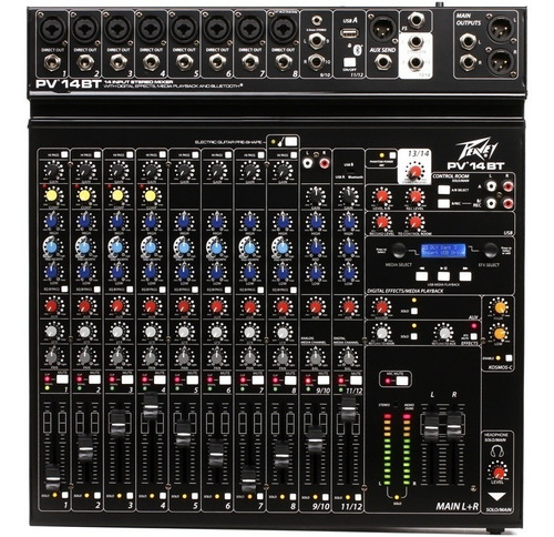 Peavey Pv14 Bt Mixer Consola 12 Canales Efectos Ctas