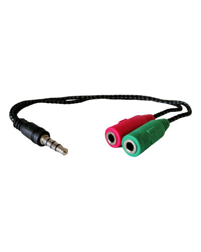 Cable De Audio De 3,5mm A 2 Conector Hembra