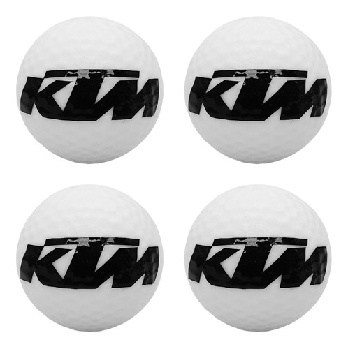 4 Pzas Pivote Tapones De Válvula Pelota Ktm Blanco Negro