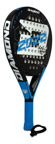 Raqueta De Padel Pala 100% Fibra De Carbon Forma Diamante Color Azul