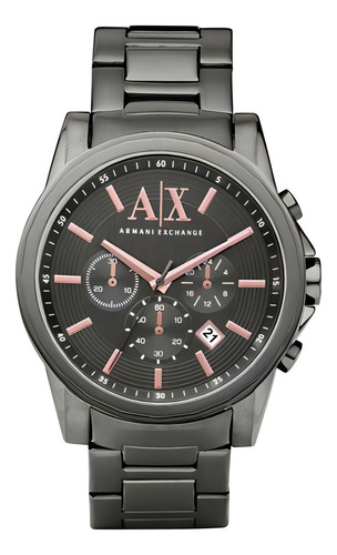 Relógio masculino Armani Exchange Outerbanks, aço, cor da pulseira: cinza