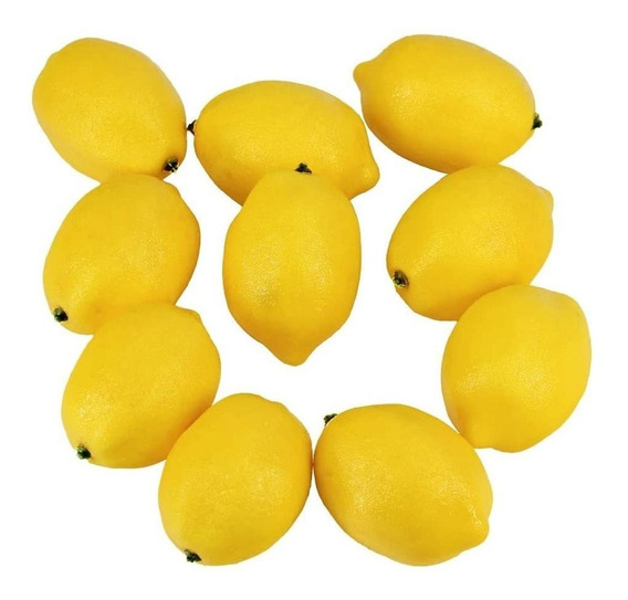 Gresorth 6pcs Falso Amarillo Limón Rebanada Artificial Fruta Casa Fiesta Decoración 