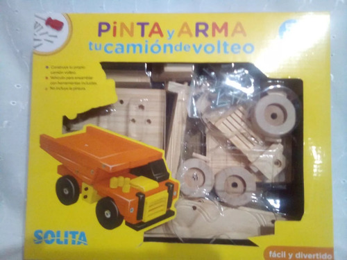 Camión Volteo Para Armar Y Pintar De Madera Y Colorear