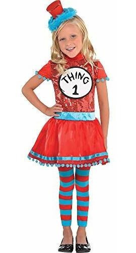Niña - Disfraces Usa Dr. Seuss Thing 1 & Thing 2 Dress Disfr
