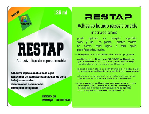 Imagen 2 de 7 de Restap - Adhesivo Reposicionable Caja Con 11