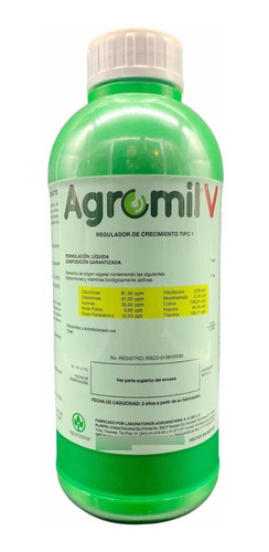 Agromil V Potenciador De Crecimient.  1 Litro Agroenzimas 