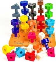 Comprar Tablero De Clavijas Para Niños Pequeños Skoolzy 38 Piezas | 