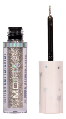 Delineador Líquido Moira Cosmetics Con Glitter Sombra Silver Charm