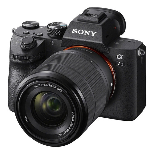 Imagem 1 de 6 de  Sony Kit Alpha 7 III + lente 28-70mm OSS ILCE-7M3K mirrorless cor  preto