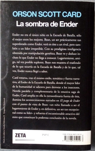 La Sombra De Ender. Orson Scott Card. Edit. B