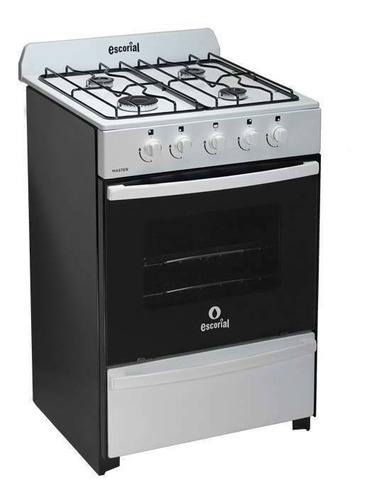 Imagen 2 de 3 de Cocina Escorial Master gas natural 4 hornallas blanca puerta con visor