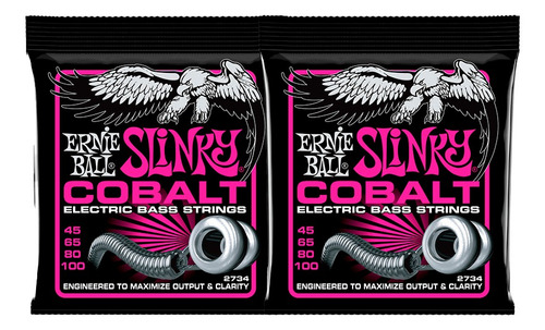 Pack De 2 Cuerdas Para Bajo Eléctrico Ernie Ball 2734