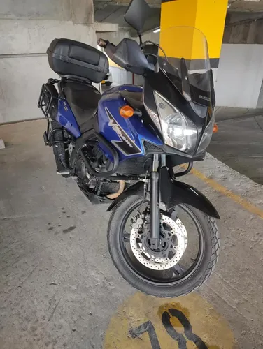 Dl650 Clásica, Color Azul, Con Topcase Y Alforjas,