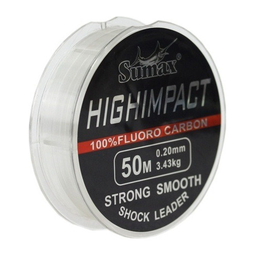 Bobina De Fluorocarbono Sumax Highimpact 0.45mm X50mts