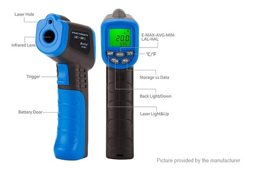 Termometro Infrarrojo Pistola Laser De -50 A 380 Grados ºc