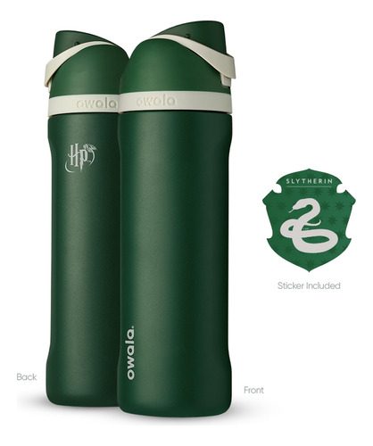 Botella De Agua Aislada 710 Ml Slytherin Con Pajita