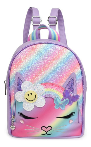 Miss Bella Kitty Cat Glitter Ombre Daisy Mini Backpack