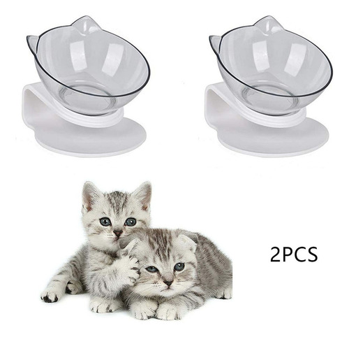 2 Peças Tigela De Água Para Comida De Cachorro Elevada