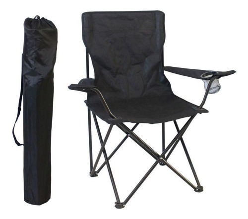 Silla Plegable Con Bolso Y Portavasos Resistente Al Desgaste