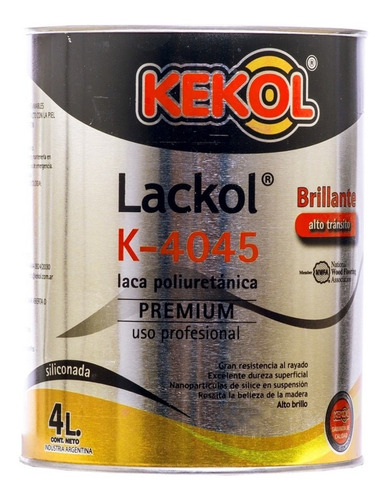 Kekol K-4045 Laca Poliuretanica Al Solvente Brillante X4 Lts