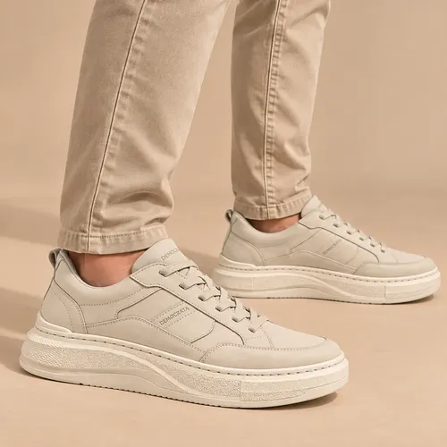 Democrata Tenis Democrata Pace Couro Masculino | Calce Fácil Conforto
