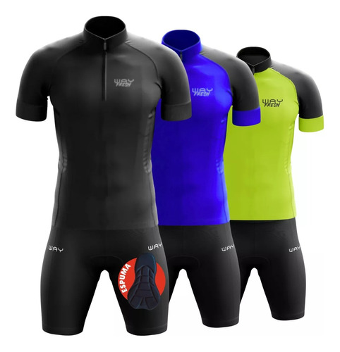 Conjunto De Ciclismo Roupa Camisa + Bermuda Acolchoada Bike