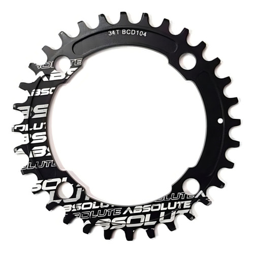 Coroa Absolute Prime Unica 34d 34t Bcd 104mm Aluminio 7075