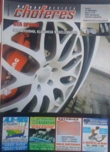 Revista Choferes 70 Gta Spano, Novedades Yamaha