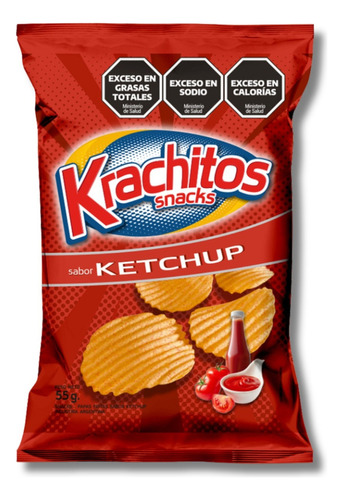 Pack X 3 Papas Fritas Krachitos Sabor Ketchup X 55 Grs.