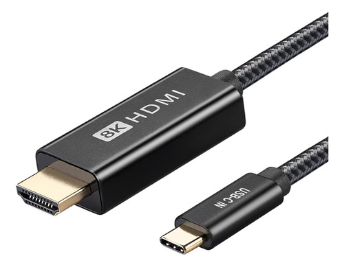 Qces Cable Usb C A Hdmi 8k 30hz 6.6ft, Usb Tipo C A Hdmi 2.1