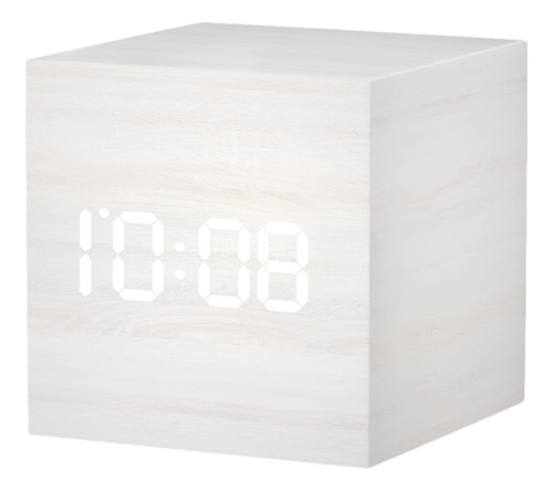 Reloj Despertador De Madera Luz Led Digital Minicauta Minima