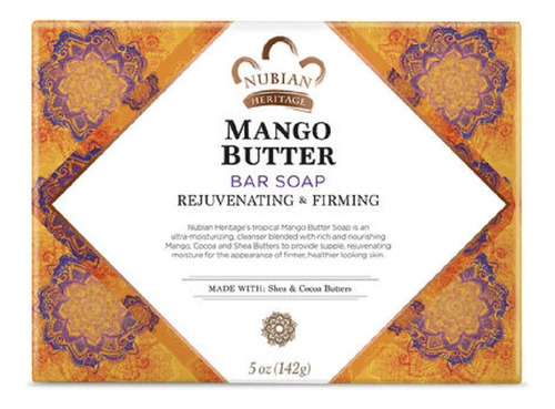 Nubian Heritage Barra De Jabon De Mantequilla De Mango, 5 On