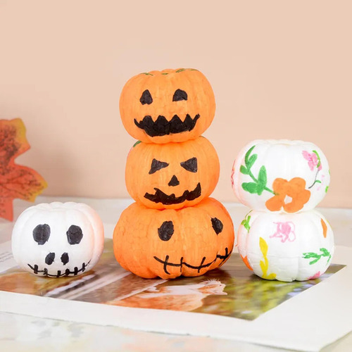 Calabazas De Espuma Hechas A Mano, 10 Uds., Artes Diy 10cm